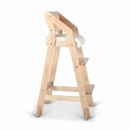 Dine and Grow - White & Varnish Breakfast Bar Stool