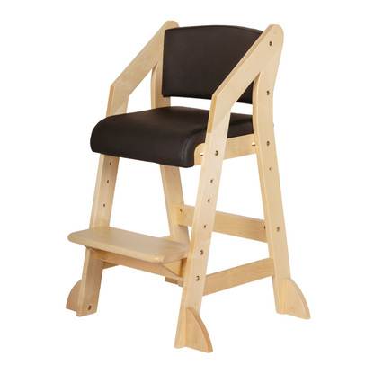 Dine and Grow - Black & Varnish Dining Chair