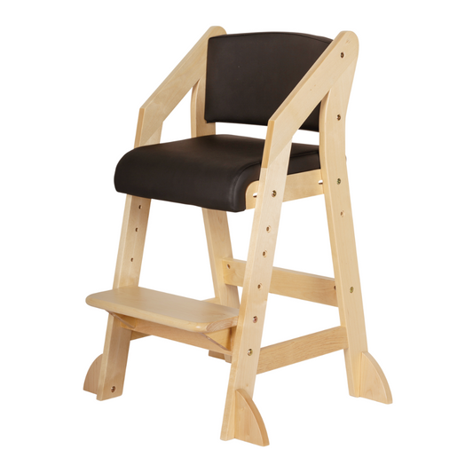 Dine and Grow - Black & Varnish Dining Chair
