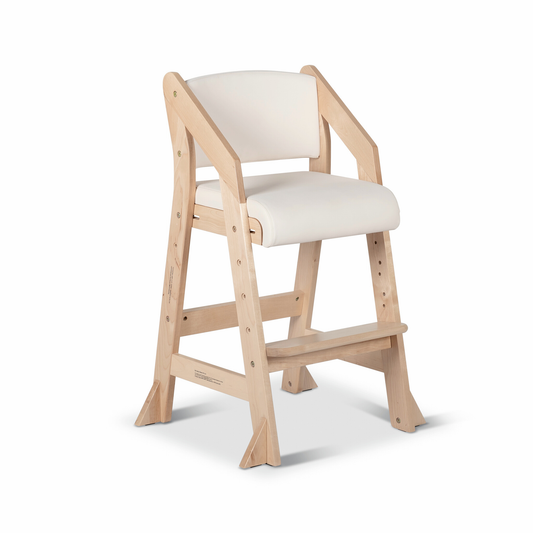 Dine and Grow - White & Varnish Dining Chair