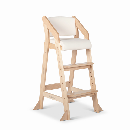 Dine and Grow - White & Varnish Breakfast Bar Stool